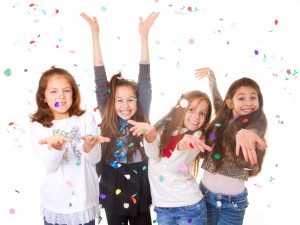 children celebrating party to celebrate birthday or new year.